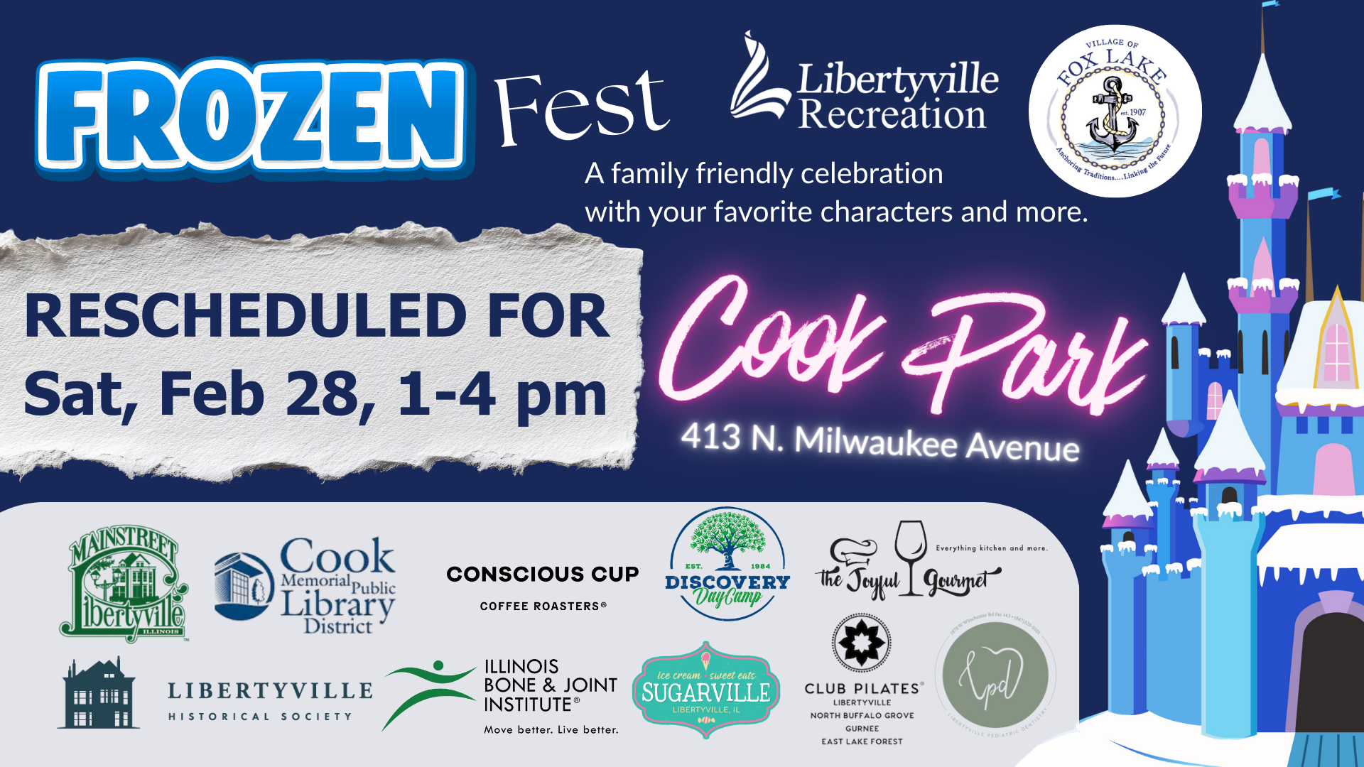 Frozen Fest rescheduled to Saturday, February 28, 1-4 pm